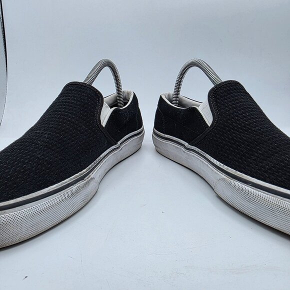 Vans Classic Slip On Embossed Womens Size 8.5 Black Casual Shoes Comfortable - Picture 3 of 13